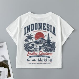 Indonesia Endless Experience Cropped Raglan T-shirt l The Backgrid Manifesto