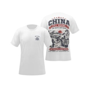 China still moving statement shirt by Tour & Tell collective