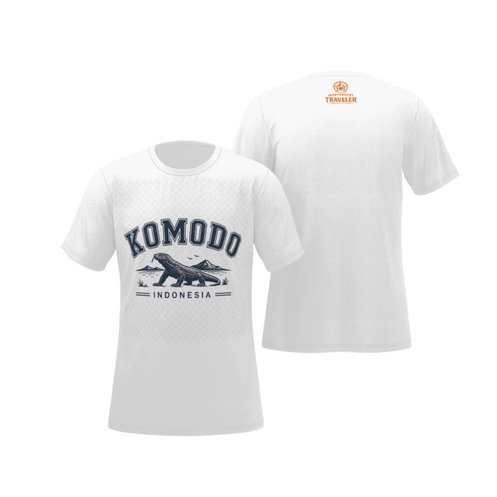 Komodo & Flores varsity t-shirt by Tour & Tell Collective