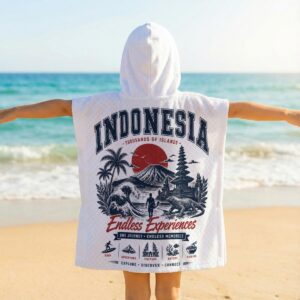 Indonesia hooded towel for kids by Tour & Tell collective