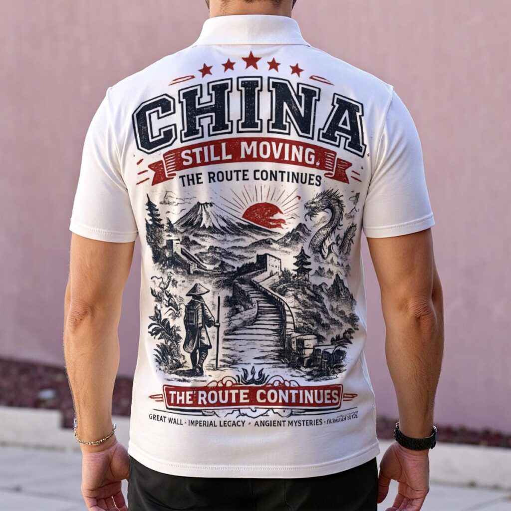 China still moving backgrid manifesto statement shirt by Tour & Tell collective