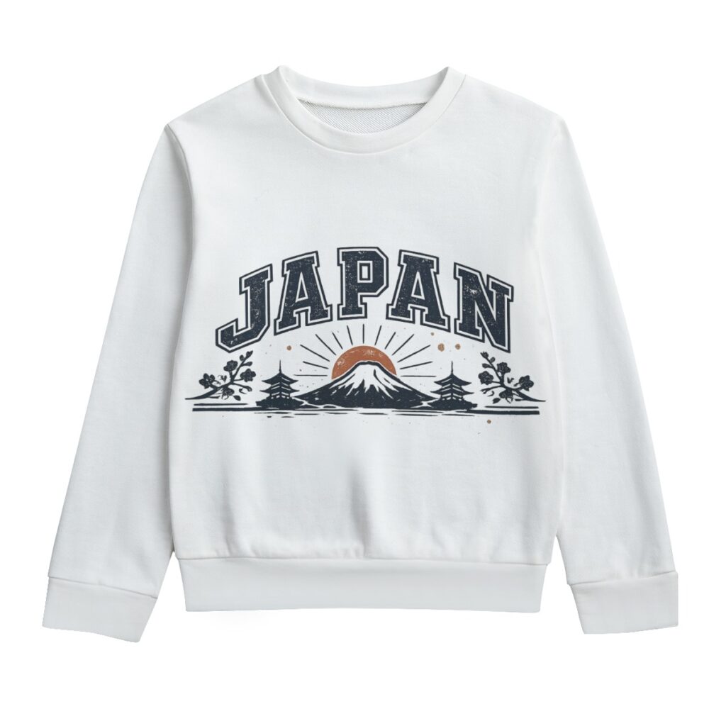 Japan varsity knitted sweater by Tour & Tell collective